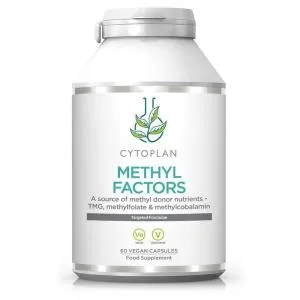 Cytoplan FACTORES METÍLICOS - B1 Betaína B2 B6 Ácido fólico (L-metilfolato) Vitamina B12 y Zinc, 60 cápsulas