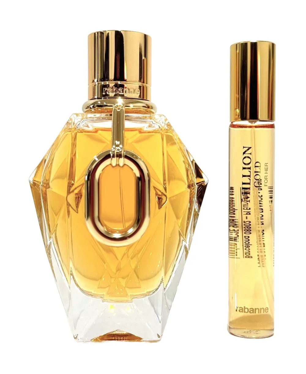 Million Gold For Her 90 ml + agua de perfume EDP para mujer 20 ml