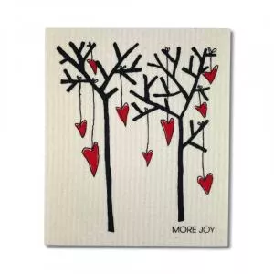 More Joy Tela universal lavable - Árboles y corazones - 100% compostable