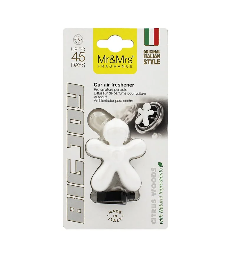 Big Joy Citrus Woods ambientador para coche blanco
