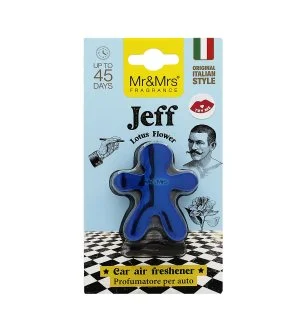 Mr&Mrs Fragrance Jeff Chrome Lotus Flowers ambientador para coche azul