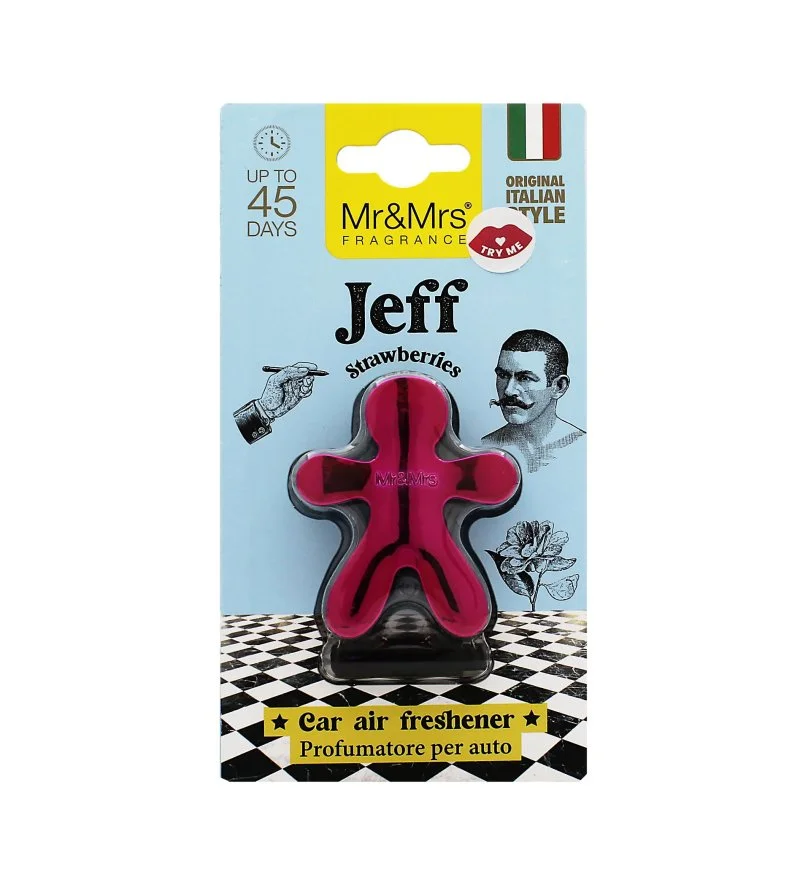 Jeff Chrome Strawberries ambientador para coche fucsia