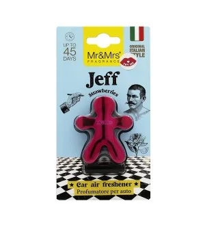 Mr&Mrs Fragrance Jeff Chrome Strawberries ambientador para coche fucsia