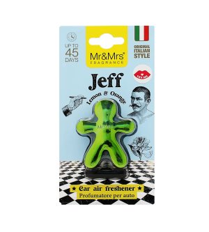 Jeff Limón y Naranja ambientador para coche verde