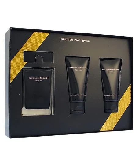 For Her set de regalo 50 ml + leche corporal 50 ml + gel de ducha agua de tocador para mujer