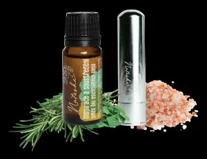 Natasha Set de aromaterapia con inhalador - Inspiración y concentración - romero y limón estimulantes