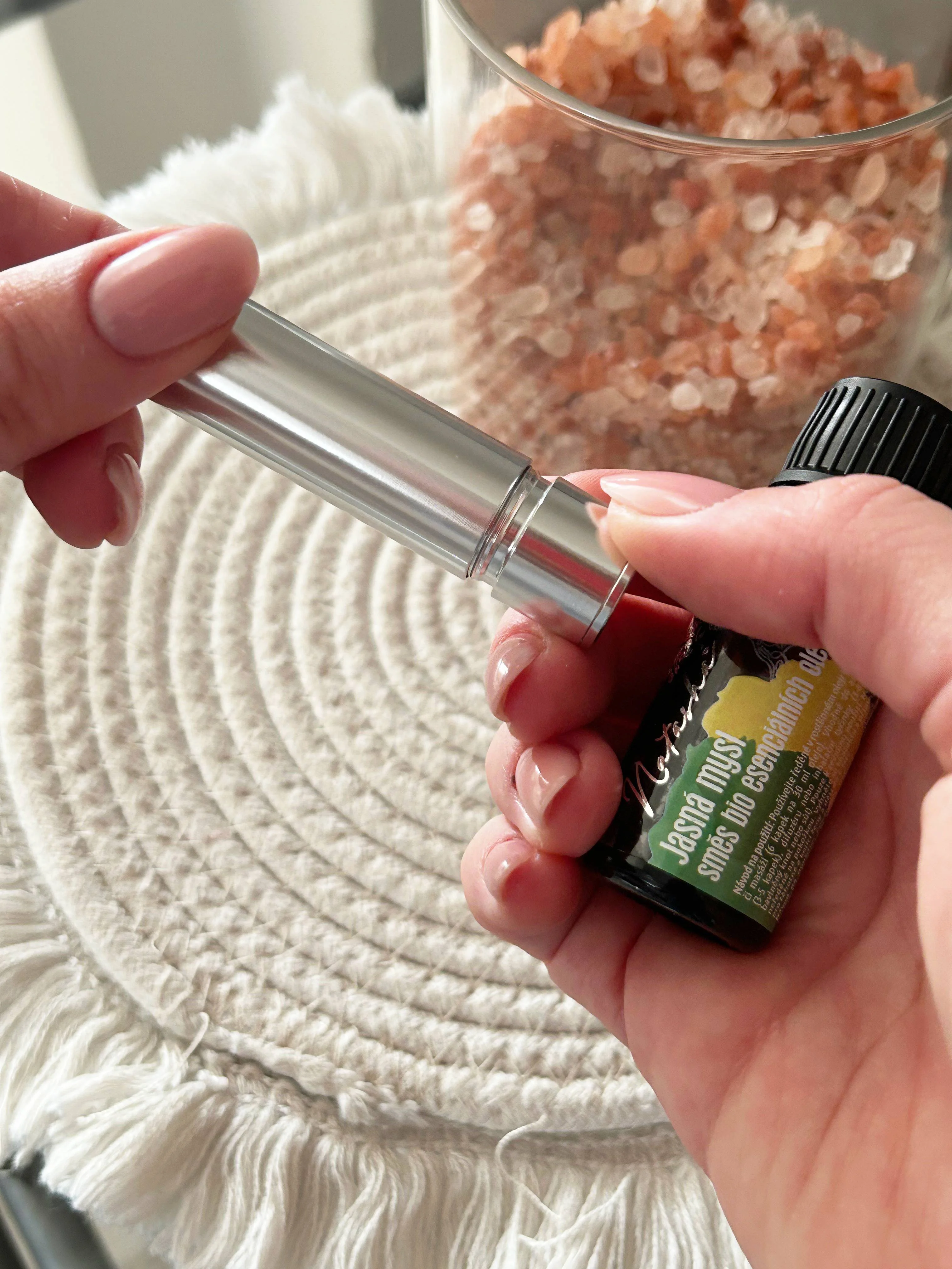 Natasha Set de aromaterapia con inhalador - Mente clara - naranja fresca, menta piperita y romero