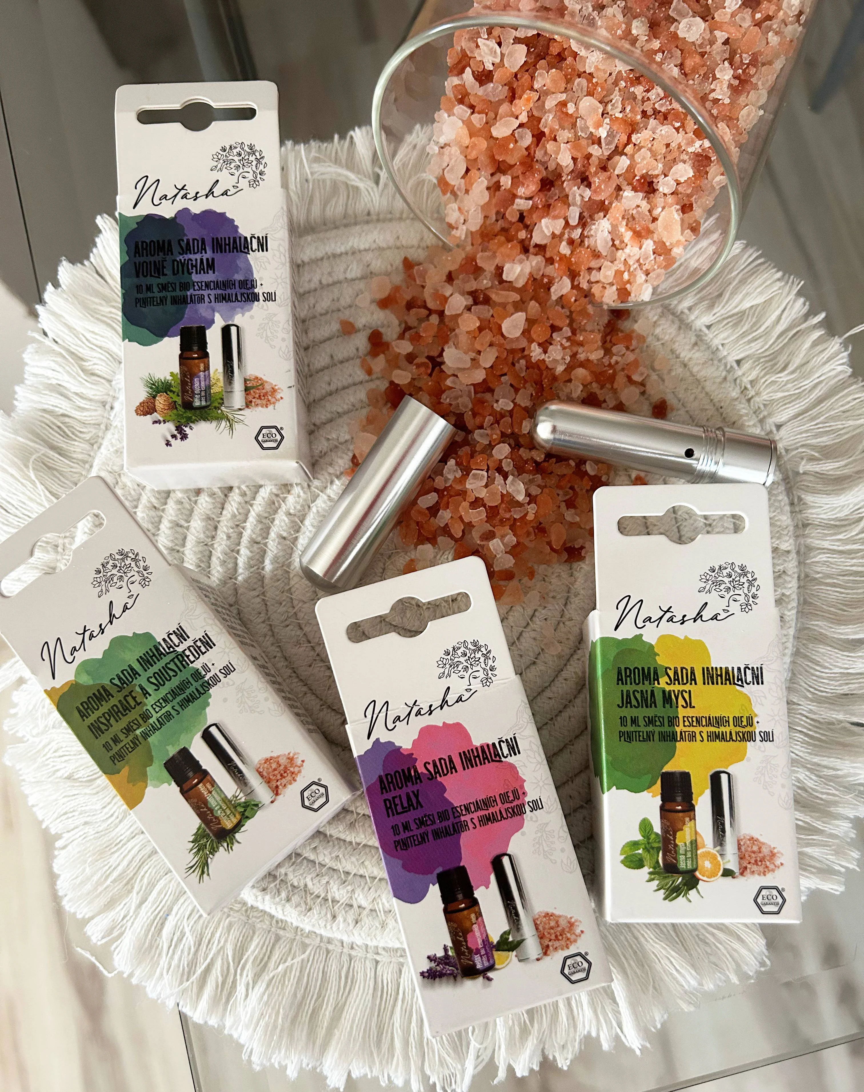 Natasha Set de aromaterapia con inhalador - Relax - lavanda y limón calmantes