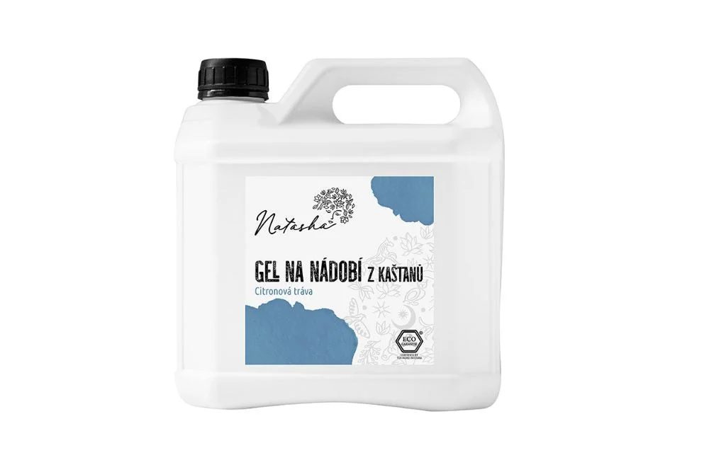 Natasha Gel lavavajillas de castañas Hierba de limón 500 ml - duro con la grasa, suave con la piel