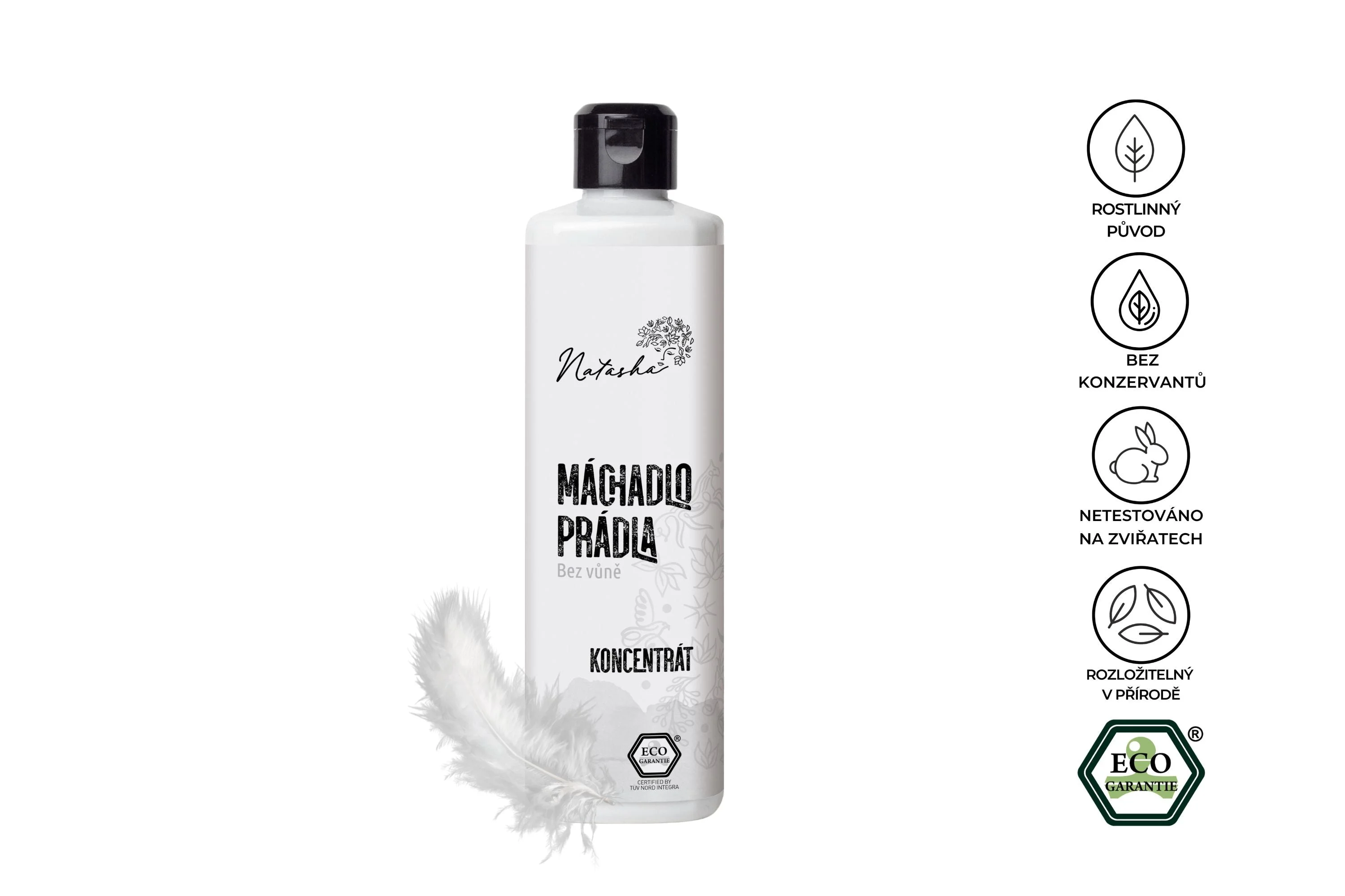 Natasha Aditivo de enjuague para la ropa sin fragancia - concentrado 500 ml - protege la ropa y tu piel