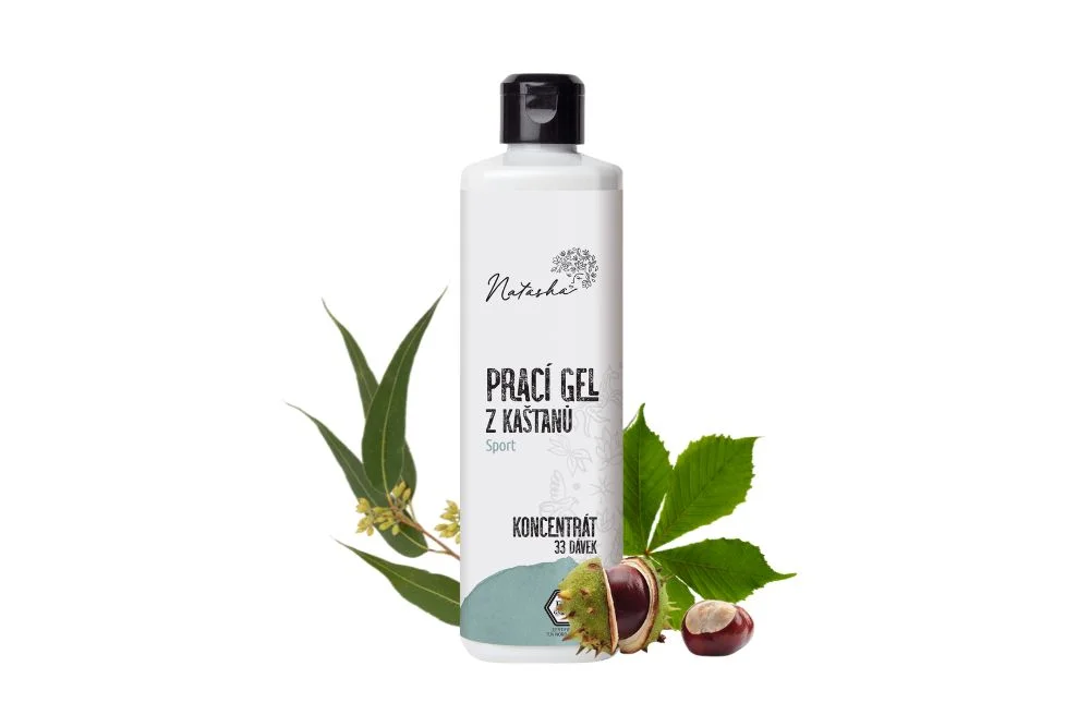 Natasha Gel de lavado de castañas Sport - concentrado 500 ml - 33 dosis de lavado en 500 ml