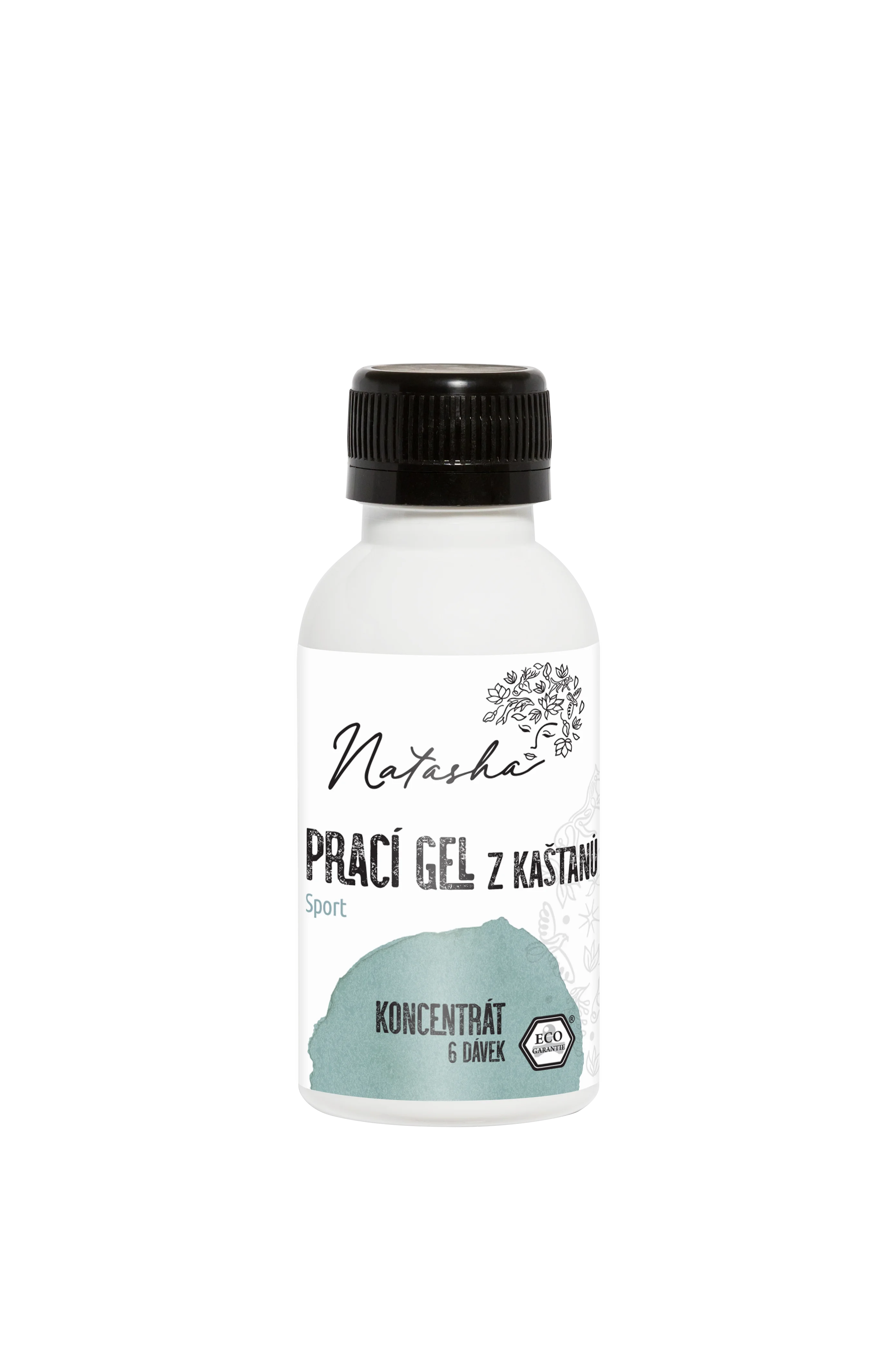 Natasha Gel de lavado de castañas Sport - concentrado 500 ml - 33 dosis de lavado en 500 ml