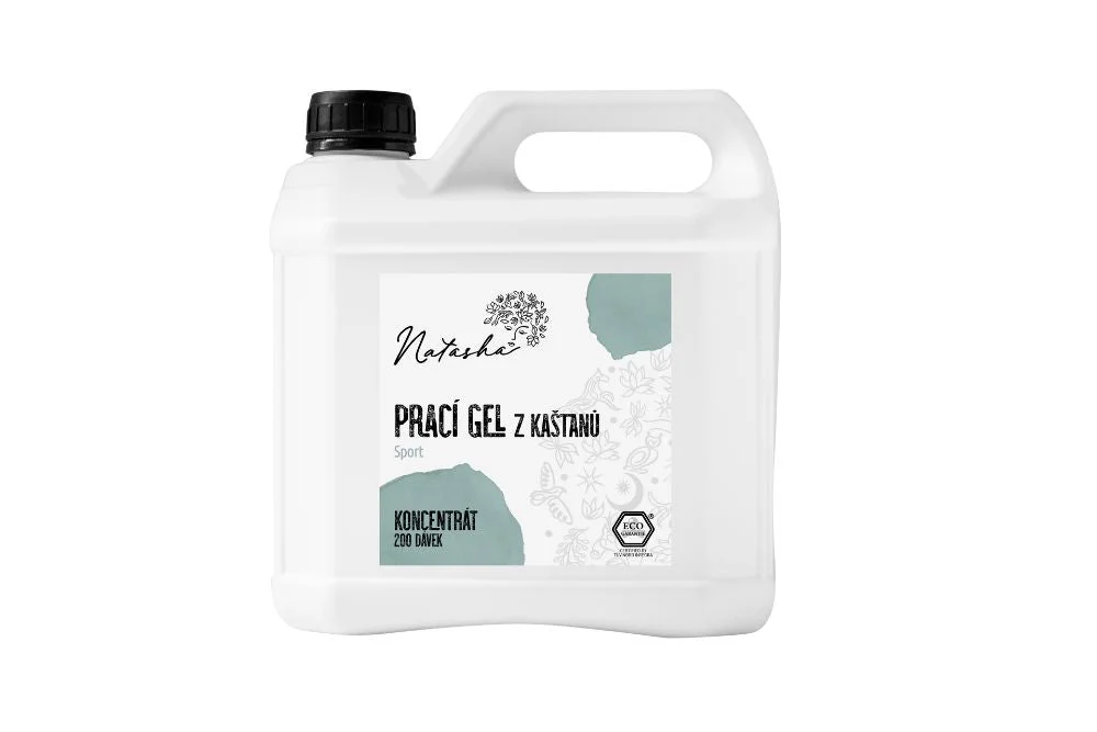 Natasha Gel de lavado de castañas Sport - concentrado 500 ml - 33 dosis de lavado en 500 ml