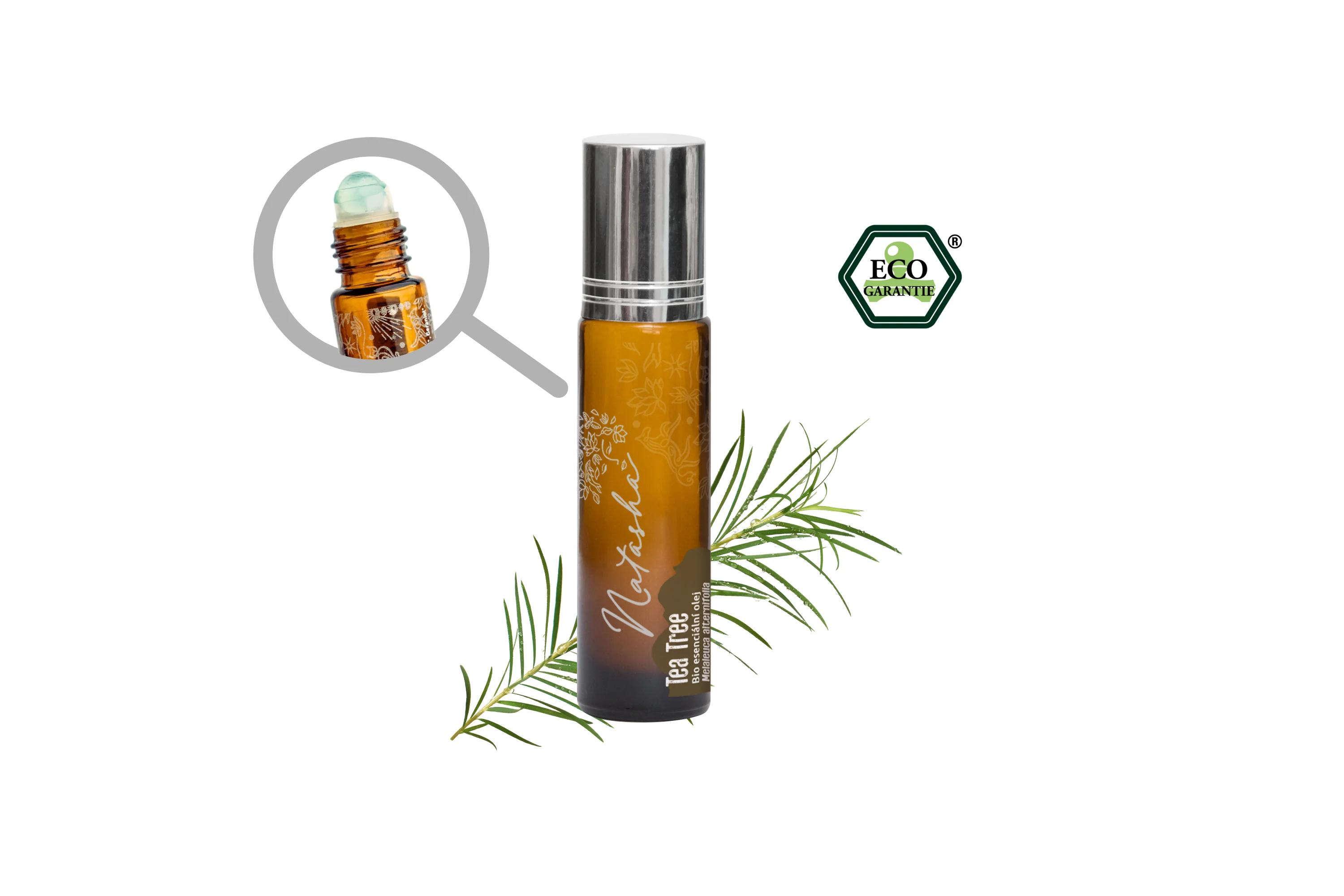 Natasha Roll-on de aceite esencial de árbol de té BIO (10 ml) - pequeño ayudante de viaje