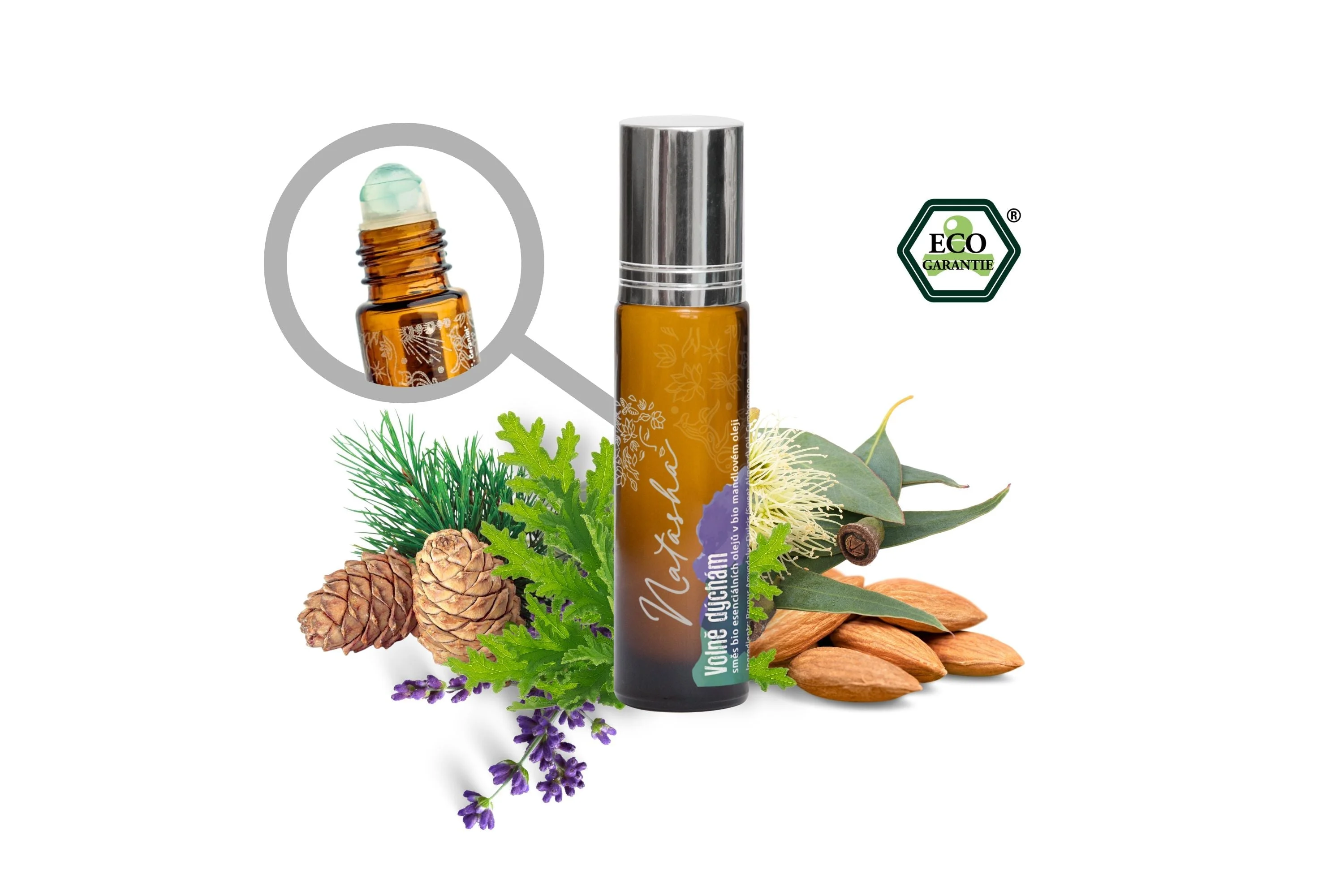 Natasha Roll-on Mezcla de aceites esenciales - Respiro libremente (10 ml) - fresco revitalizante primaveral