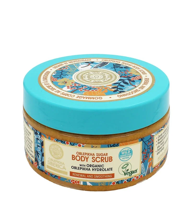 Oblepikha Siberica Renewal And Smoothing Body Scrub exfoliante corporal natural revitalizante 300 g