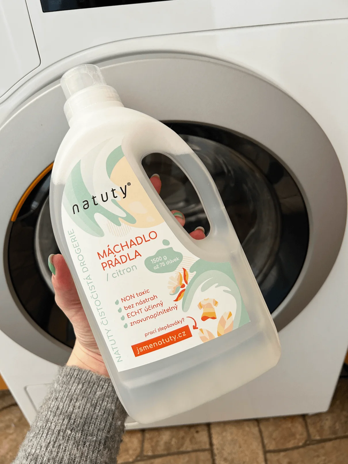 Natuty Aditivo de enjuague para la colada con aroma a limón 1 l