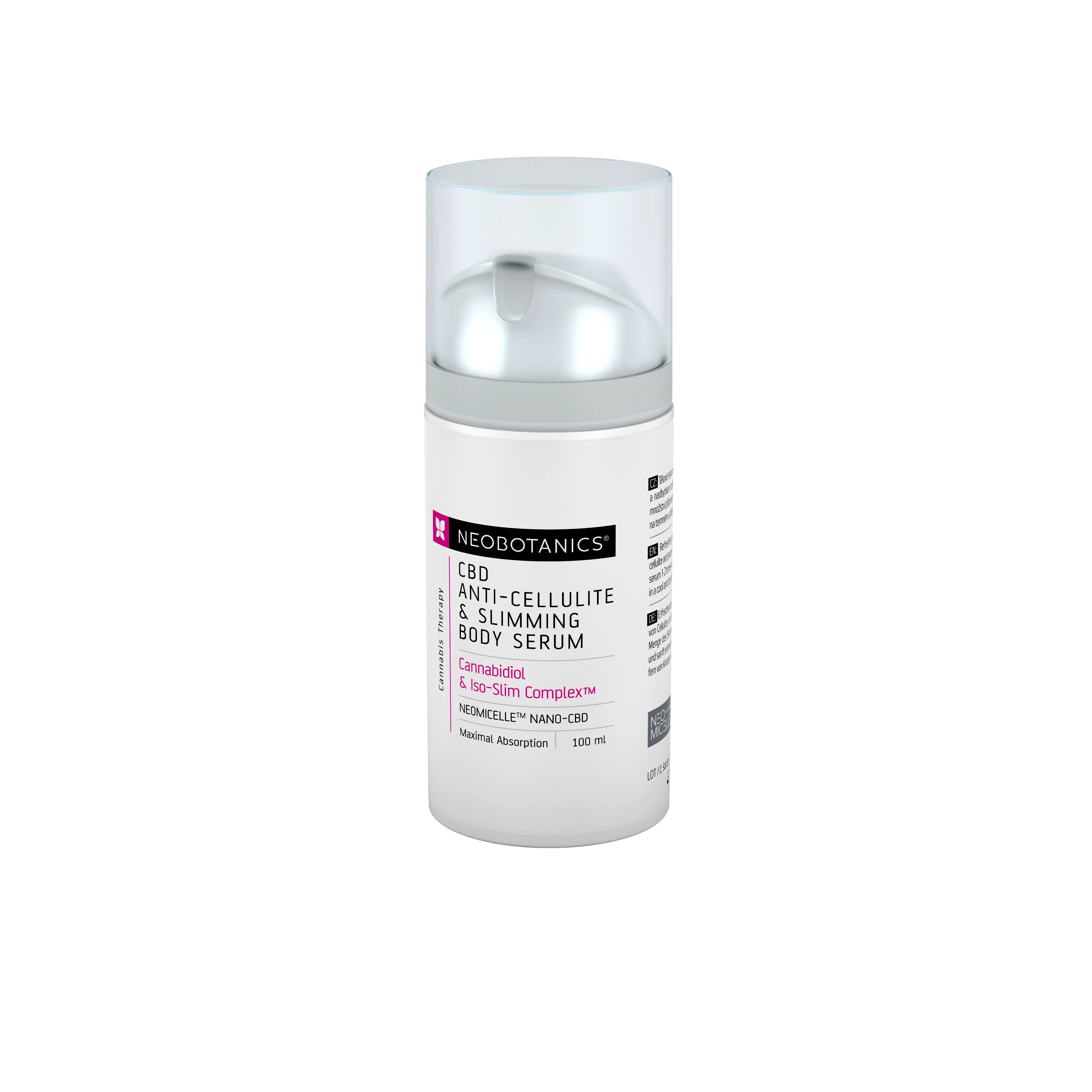 Neobotanics Gel anticelulítico y adelgazante con cáñamo (100 ml) - para el cuidado de la piel con tendencia a la celulitis