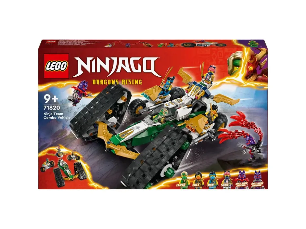 NINJAGO® 71820 Equipo de ninjas y vehículo combinado