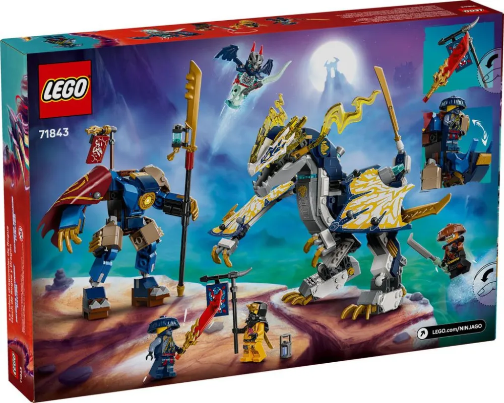 NINJAGO® 71843 Rogue y jinete robótico de dragón