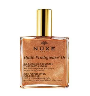 Nuxe Huile Prodigieuse Or aceite seco multifuncional con destellos para rostro, cuerpo y cabello
