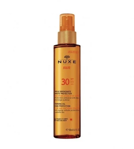 Sun aceite solar bronceador para rostro y cuerpo SPF 30 150 ml