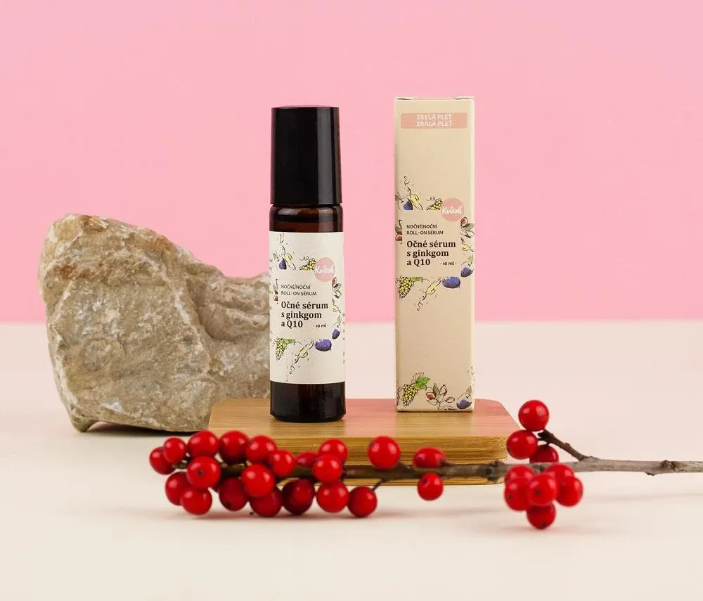 Kvitok Suero de ojos con Ginkgo y Q10 - Noche 10 ml Roll-on