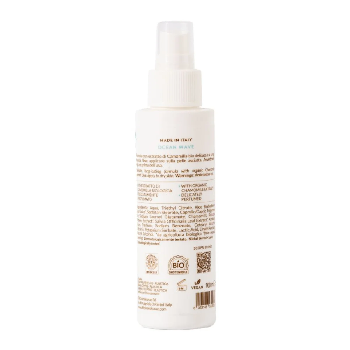 Officina Naturae Desodorante en spray - Sea Wave (100 ml) - neutraliza el mal olor y proporciona una fragancia fresca