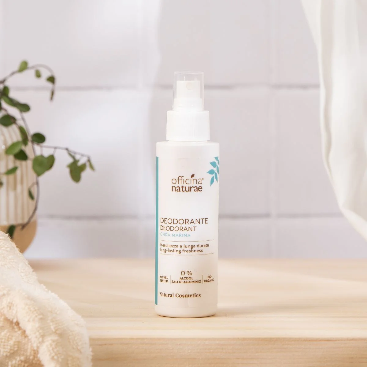 Officina Naturae Desodorante en spray - Sea Wave (100 ml) - neutraliza el mal olor y proporciona una fragancia fresca
