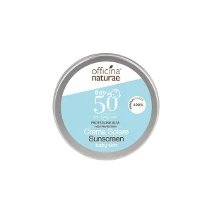 Officina Naturae Crema solar para niños y piel sensible SPF 50 en lata metálica (75 ml) - sin perfume
