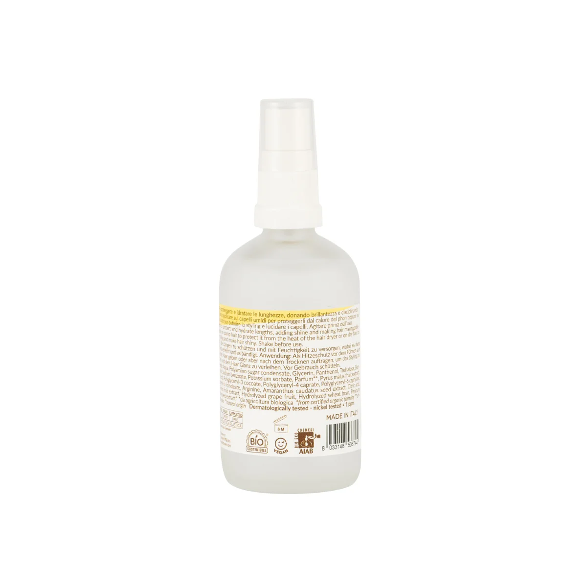 Officina Naturae Spray protector térmico para el cabello (100 ml) - protege, hidrata y aporta brillo