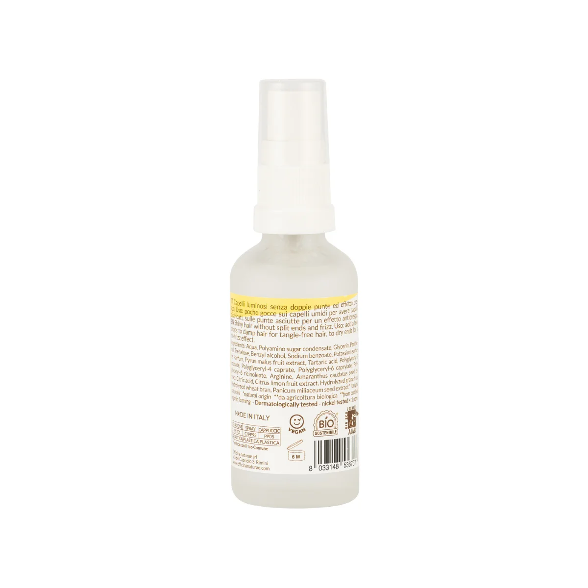 Officina Naturae Cristales líquidos para un cabello brillante y sedoso (50 ml) - eliminan las puntas abiertas y el encrespamiento