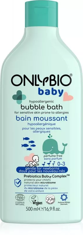 OnlyBio Espuma de baño hipoalergénica para bebés (500 ml)