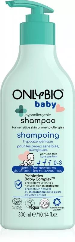 OnlyBio Champú hipoalergénico para bebés (300 ml)