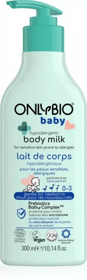 OnlyBio Loción corporal hipoalergénica para bebés (300 ml)