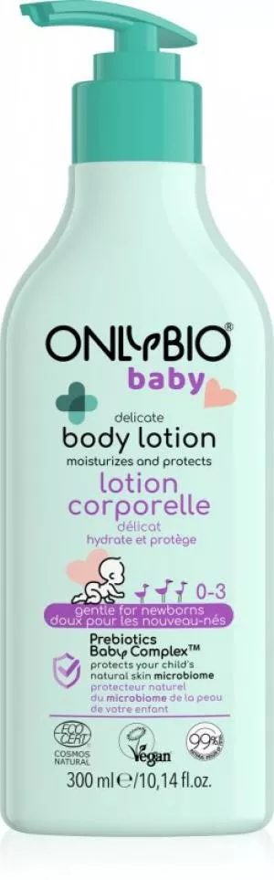 OnlyBio Leche corporal suave para niños (300 ml) - para recién nacidos y niños mayores