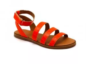Perky Orange Croco Desert Sandal