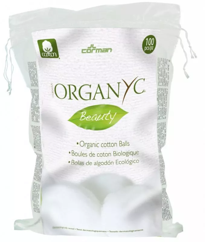 Organyc Bolas de algodón exfoliantes (100 unidades) - 100% algodón orgánico