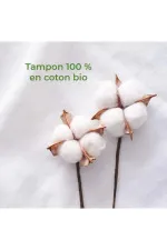 Organyc Tampones Super Plus (16 unidades) - 100% algodón orgánico, 4 gotas