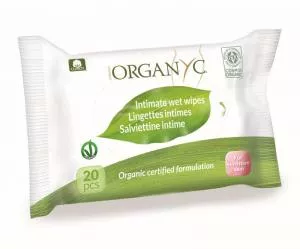 Organyc Toallitas húmedas BIO para la higiene íntima (20 unidades) - 100% algodón orgánico