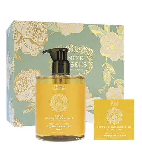 Regenerating Honey set de regalo jabón líquido + champú sólido para cabello seco 75 g 500 ml