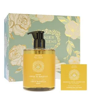 Panier Des Sens Regenerating Honey set de regalo jabón líquido + champú sólido para cabello seco 75 g