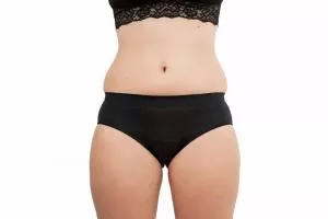 Pinke Welle Bragas Menstruales Bikini Negro - Mediano Negro - htr. y la menstruación ligera (L)