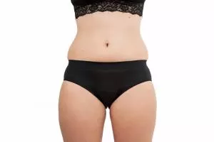 Pinke Welle Bragas Menstruales Bikini Negro - Mediano Negro - htr. y la menstruación ligera (XL)