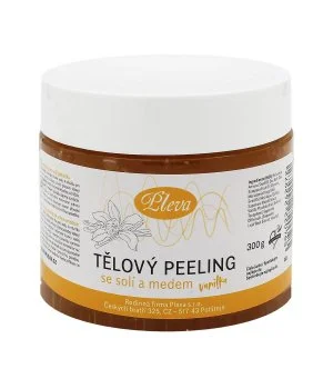 Pleva Exfoliante corporal con miel y sal (vainilla) 300 g
