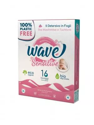 Wave Tiras de lavado sensibles sin perfume para 16 lavados