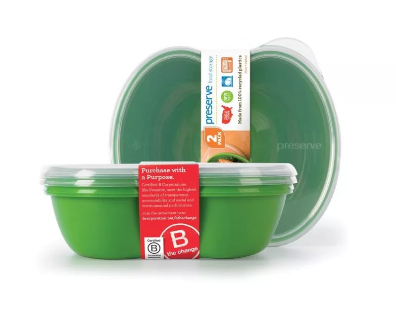 Preserve Caja de aperitivos (2 unidades) - verde - hecha de plástico 100% reciclado