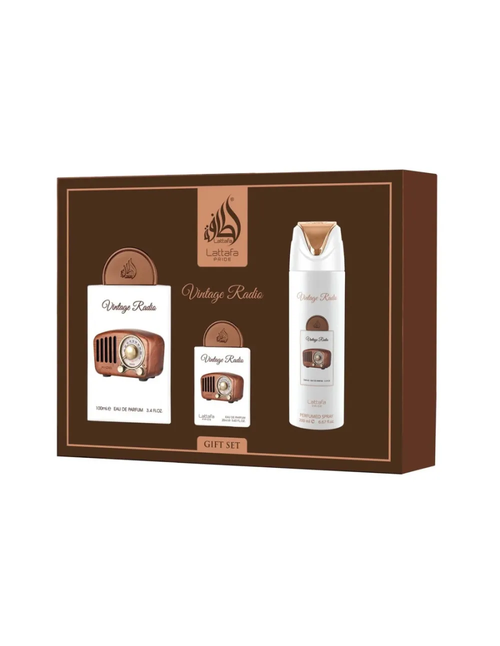 Pride Vintage Radio EDP 100 ml + EDP 20 ml + spray corporal 200 ml UNISEX 1 ks