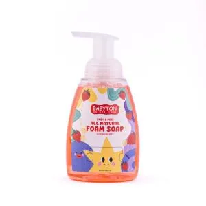 Babyton Jabón de manos de espuma natural Fresa 350 ml