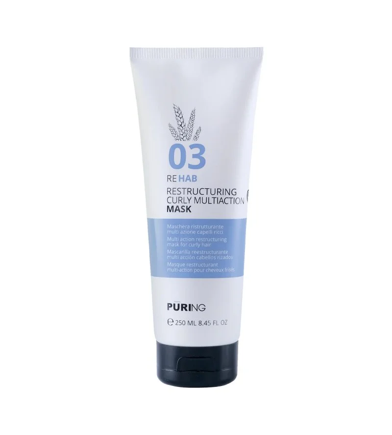 03 Rehab Restructuring Curly Multi Action Mask mascarilla hidratante intensiva para cabello rizado, ondulado y encrespado 250 ml